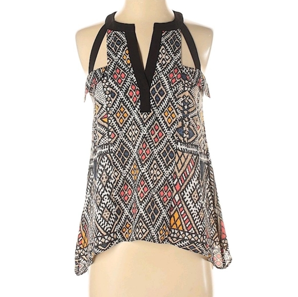 BCBGMaxAzria Clementine Aztec Print Sleeveless Tank Top Casual Size XXS - Picture 1 of 7